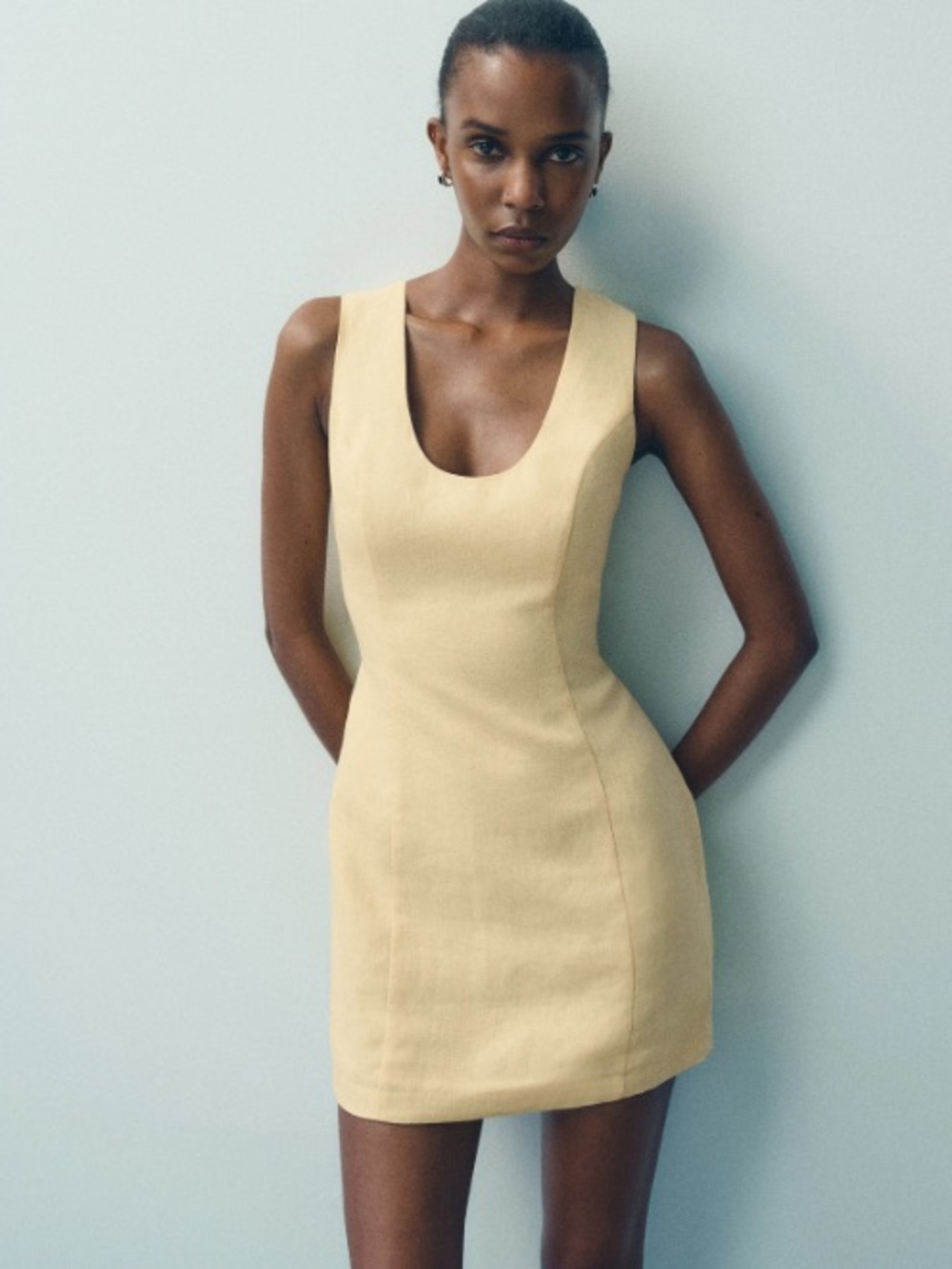 Reformation Ara Linen Dress Yellow - Size 6 nwt